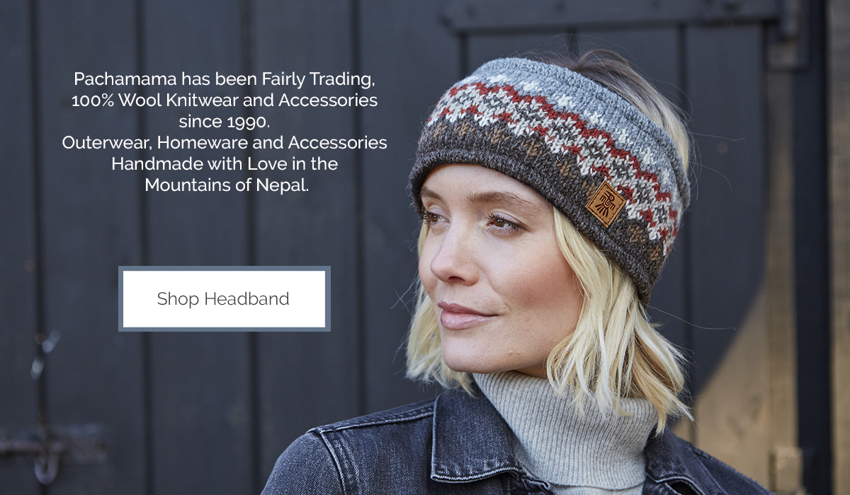 Forget Hat Hair - Shop our stylish Fair Trade Headbands and stay cosy without the static!